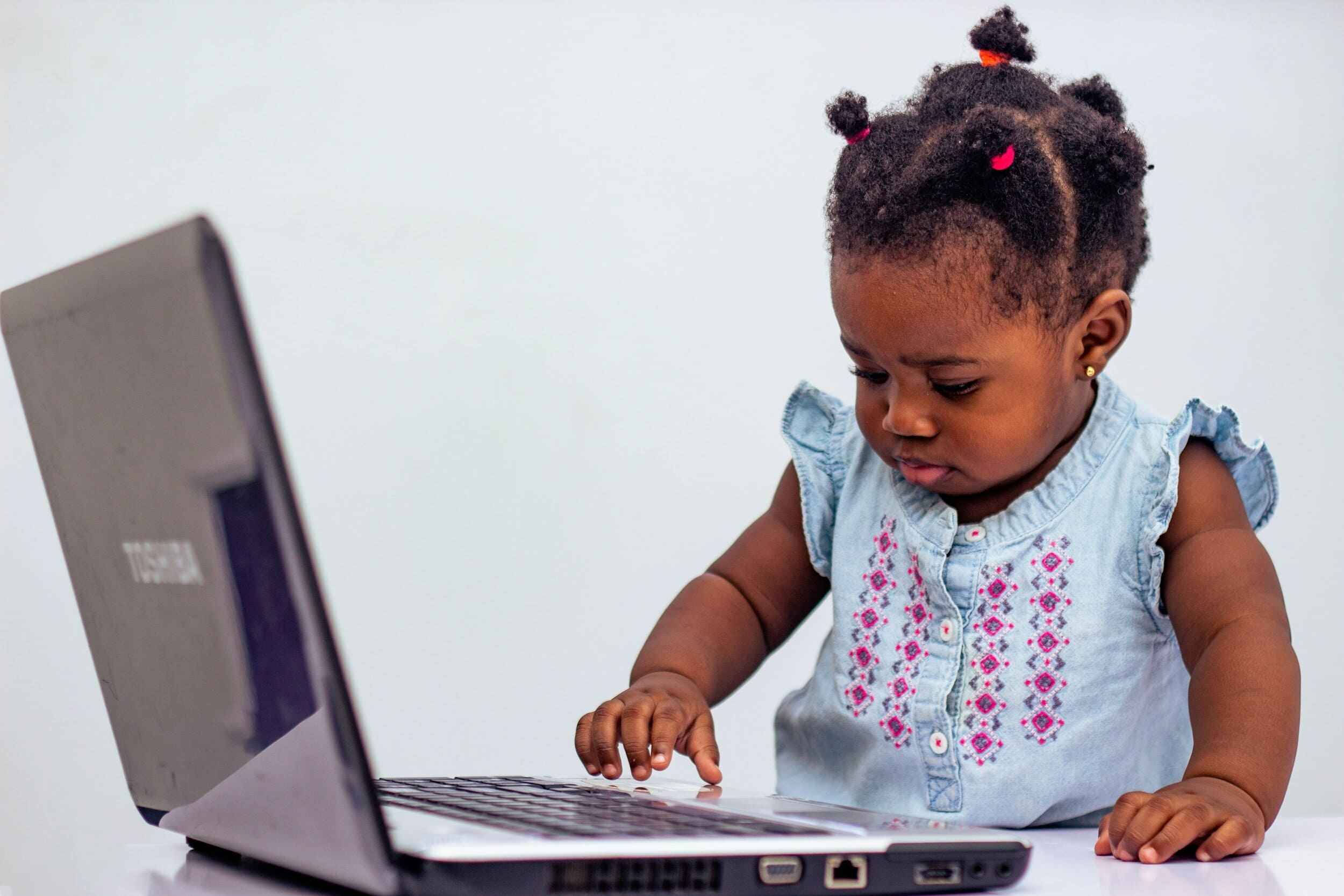 baby on laptop